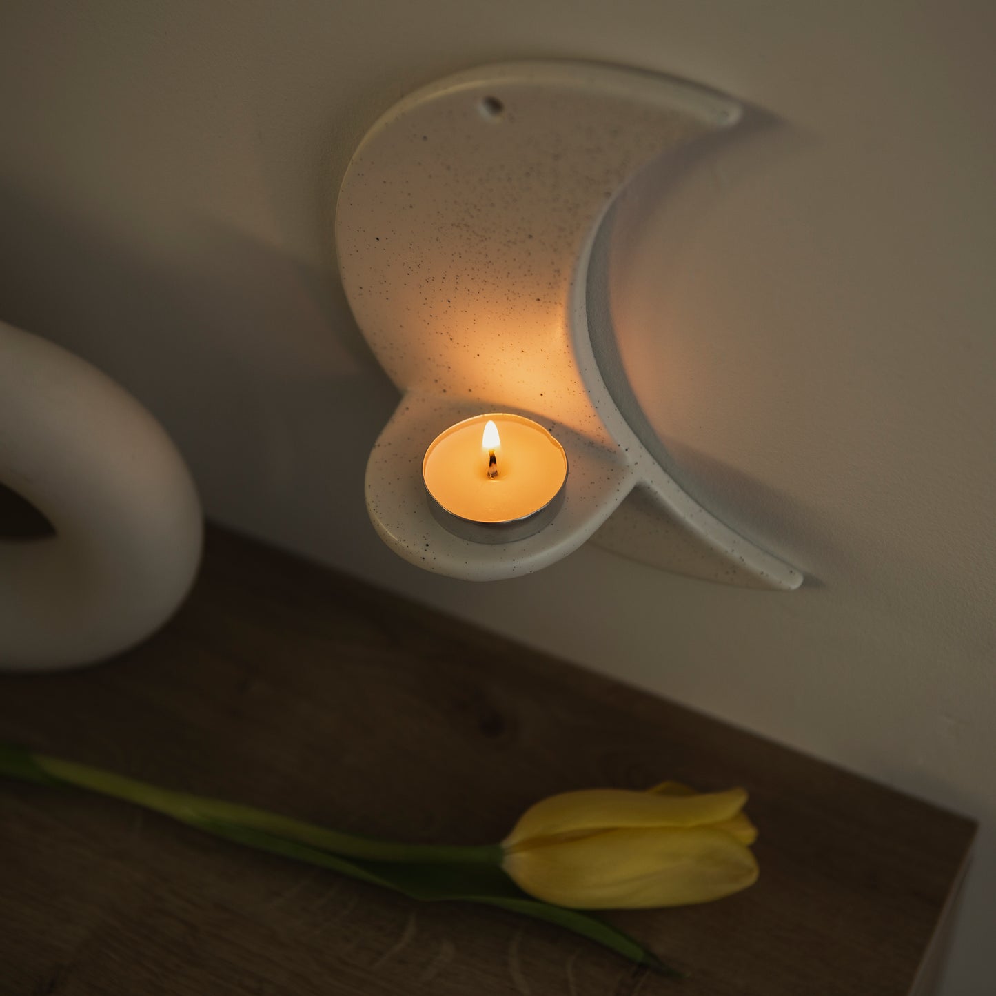 Crescent Moon Shelf for Wall
