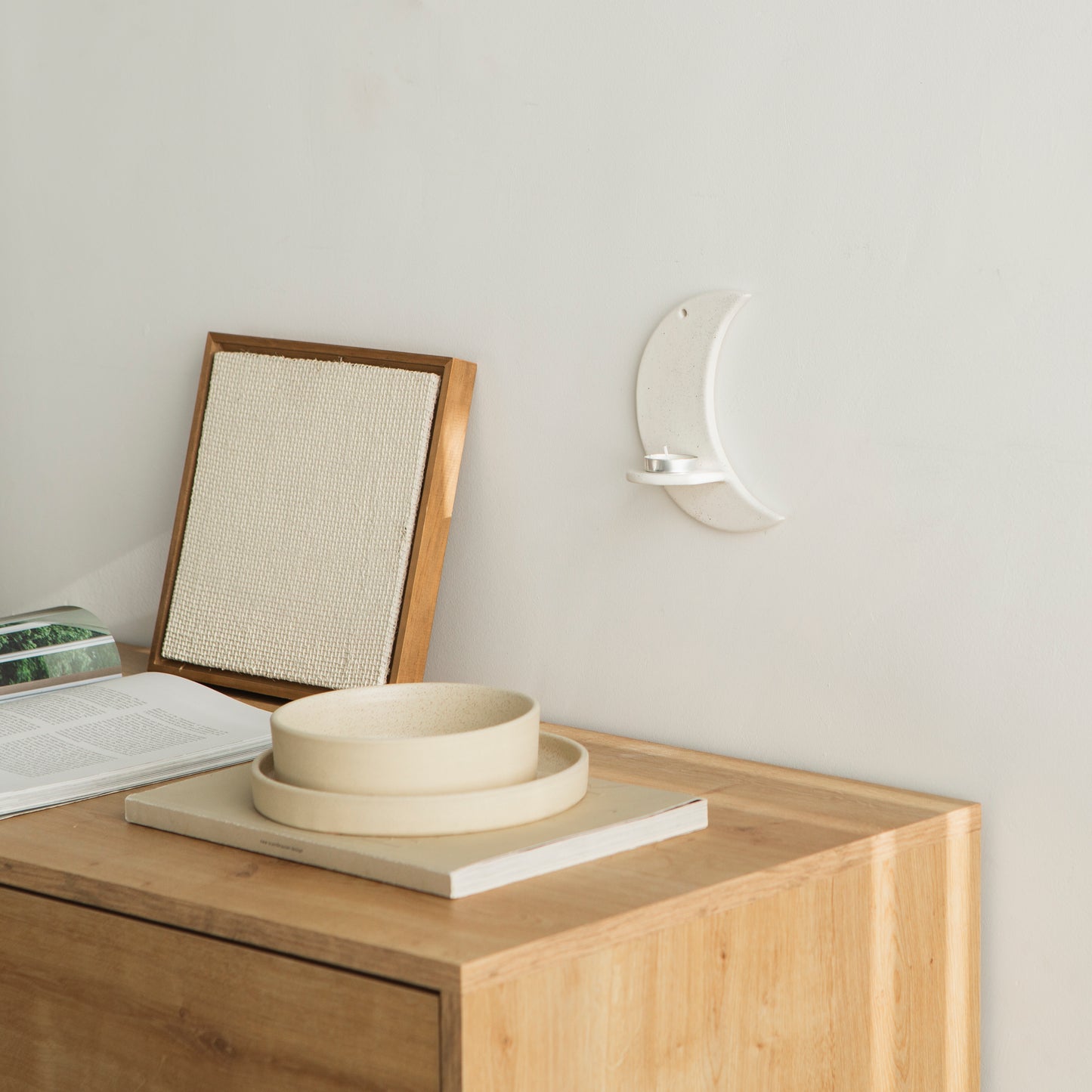 Crescent Moon Shelf for Wall